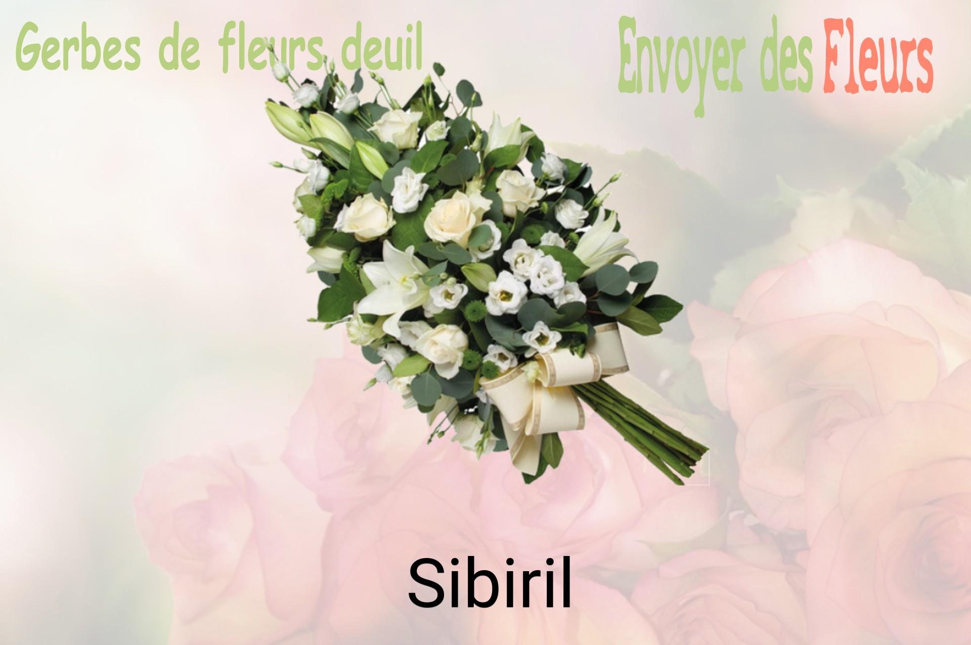 Gerbe de fleurs de deuil livrée à Sibiril